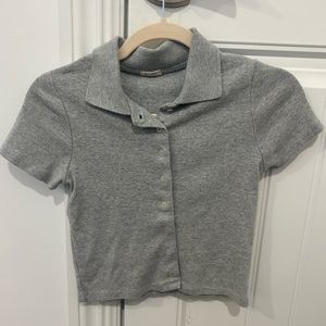 Collared Crop Top